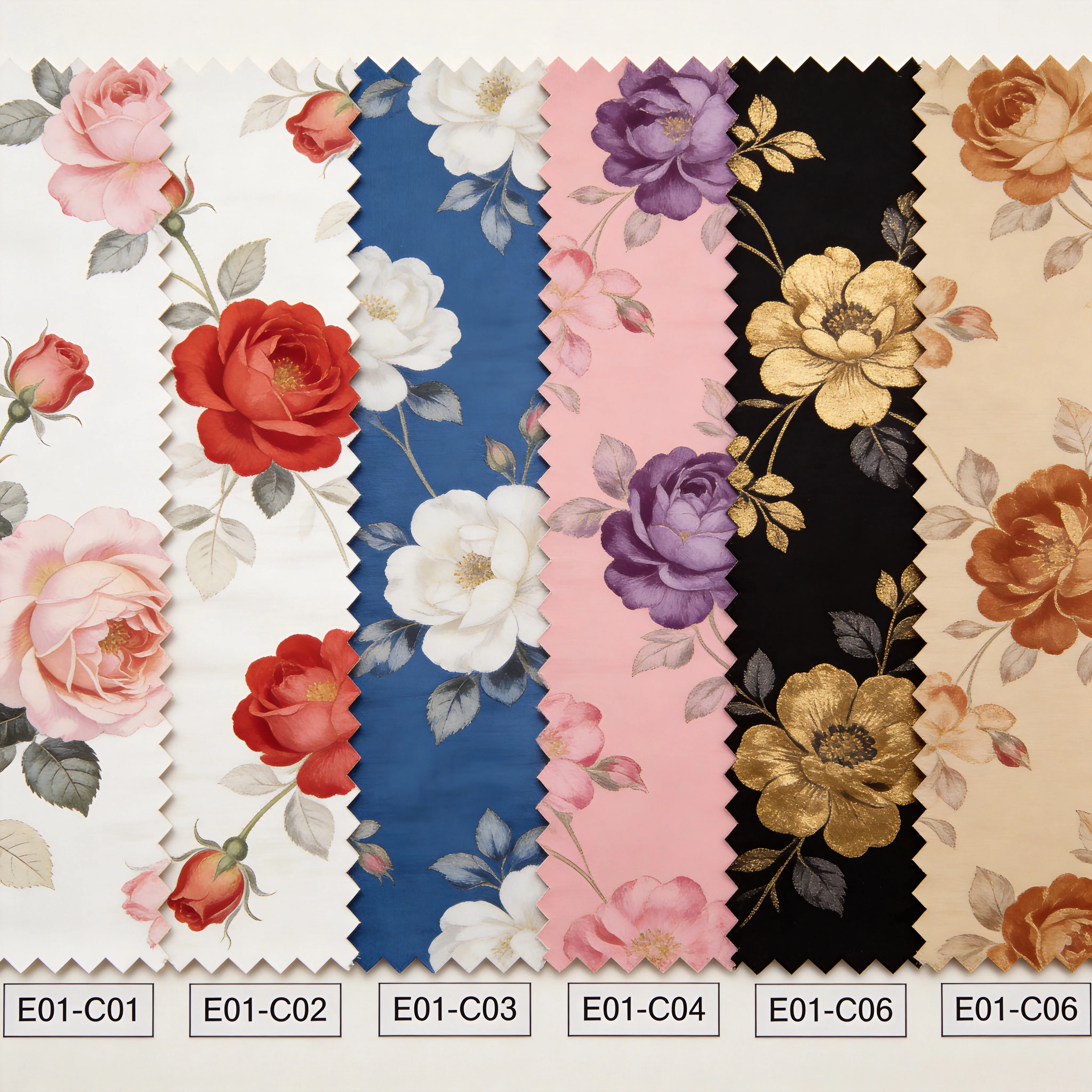 E01 Hyperreal Floral 6 colorways