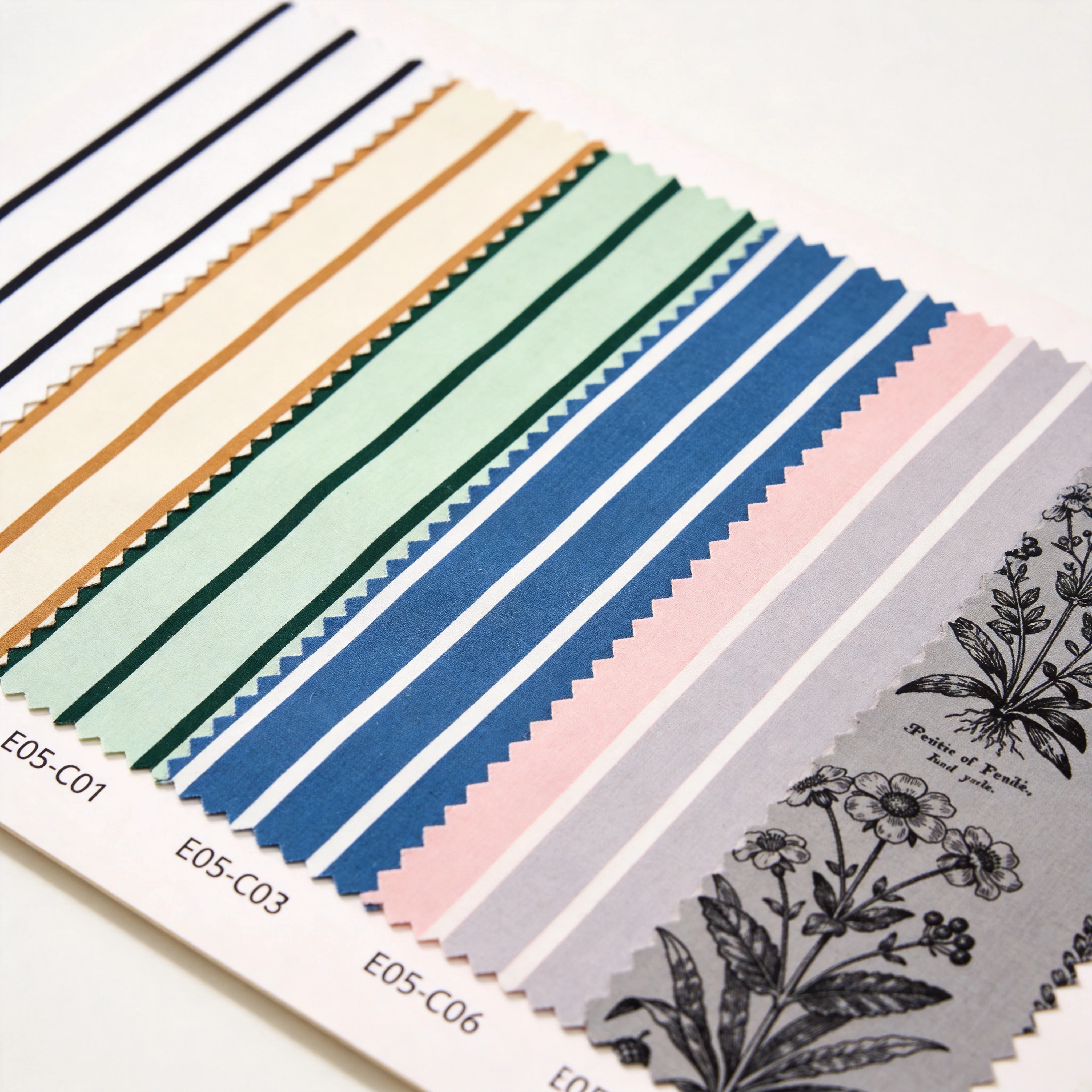 E05 Botanical Illustration 6 colorways