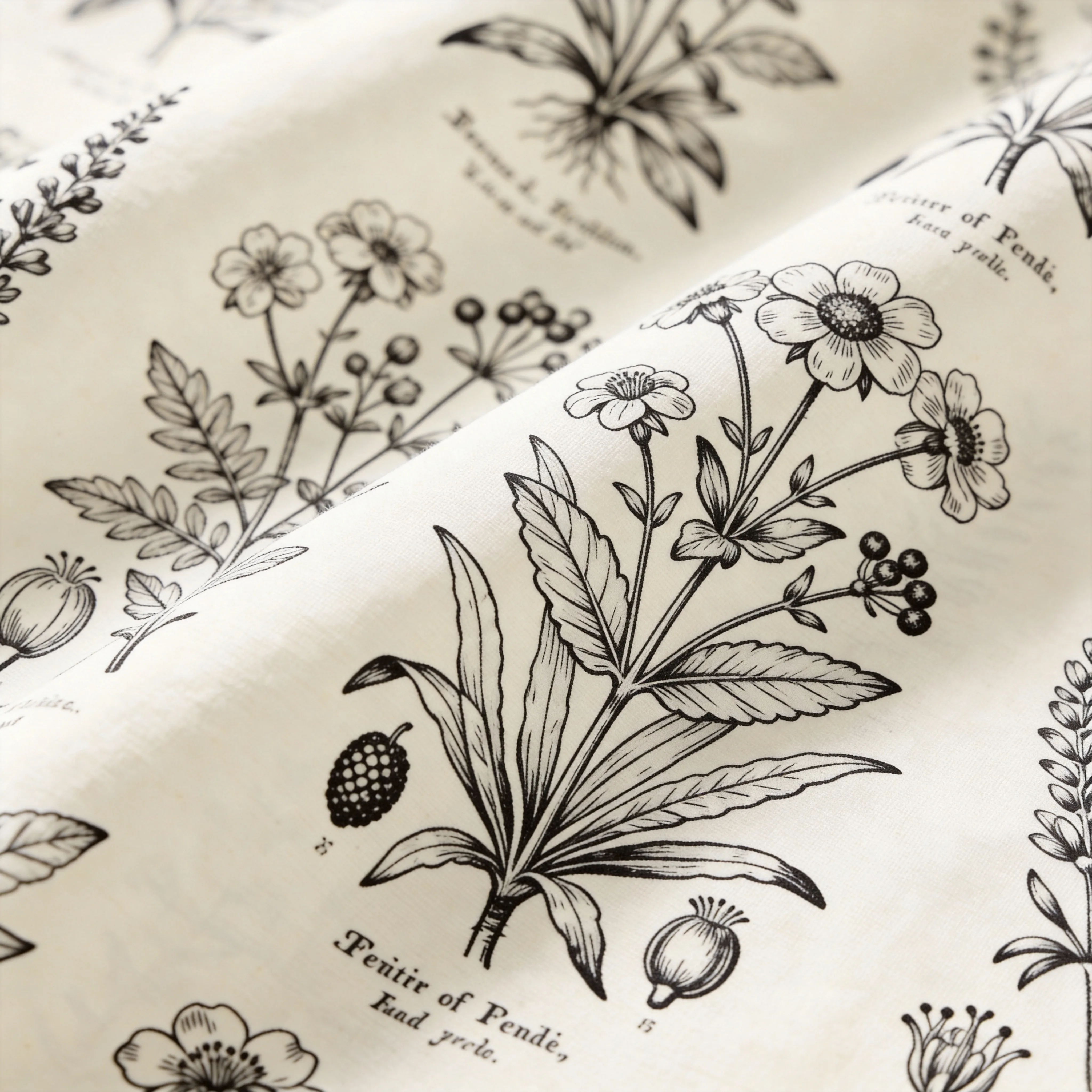 E05 Botanical Illustration fabric