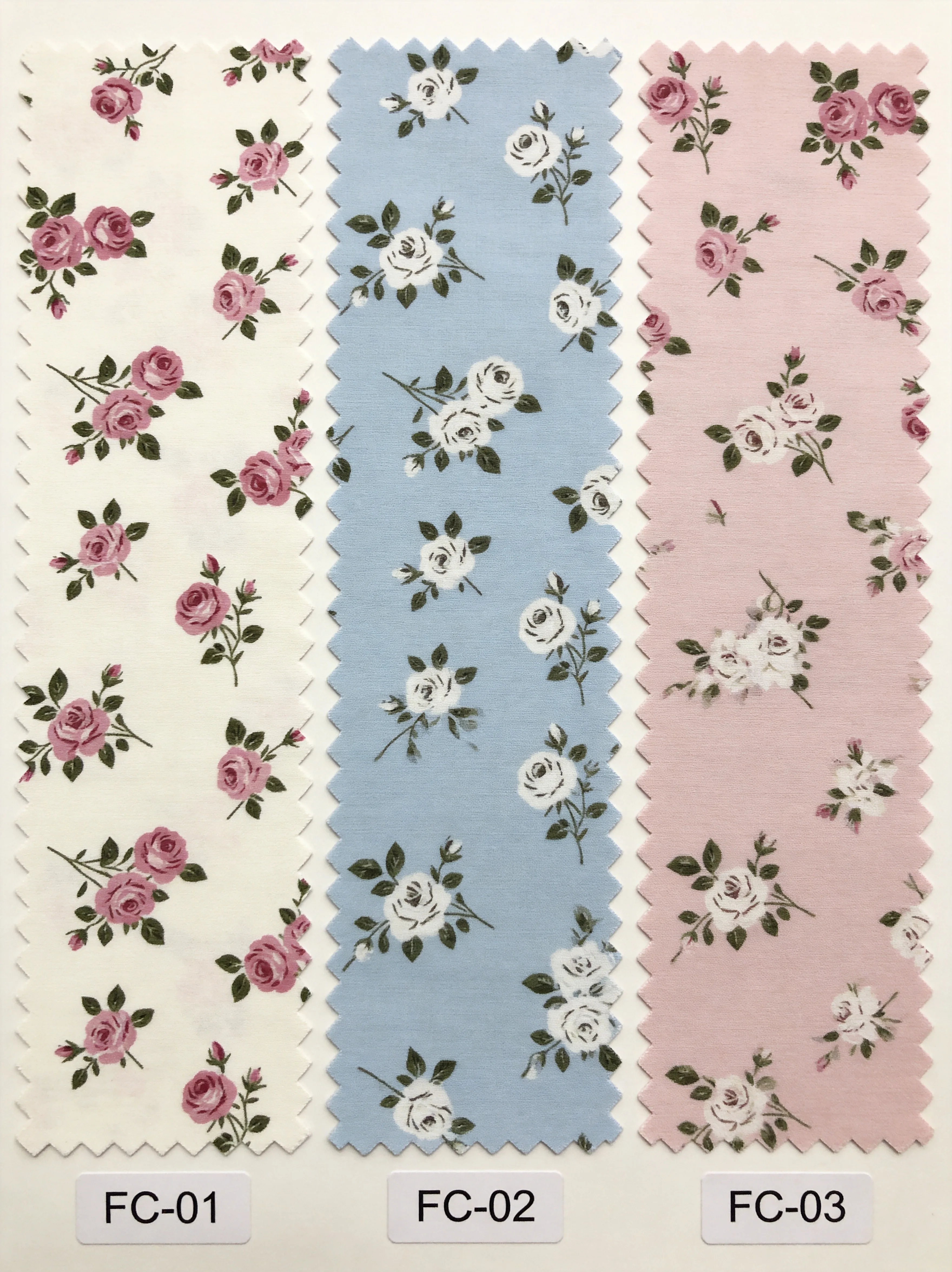 M4011 one pattern three colorways card FC-01 to FC-03