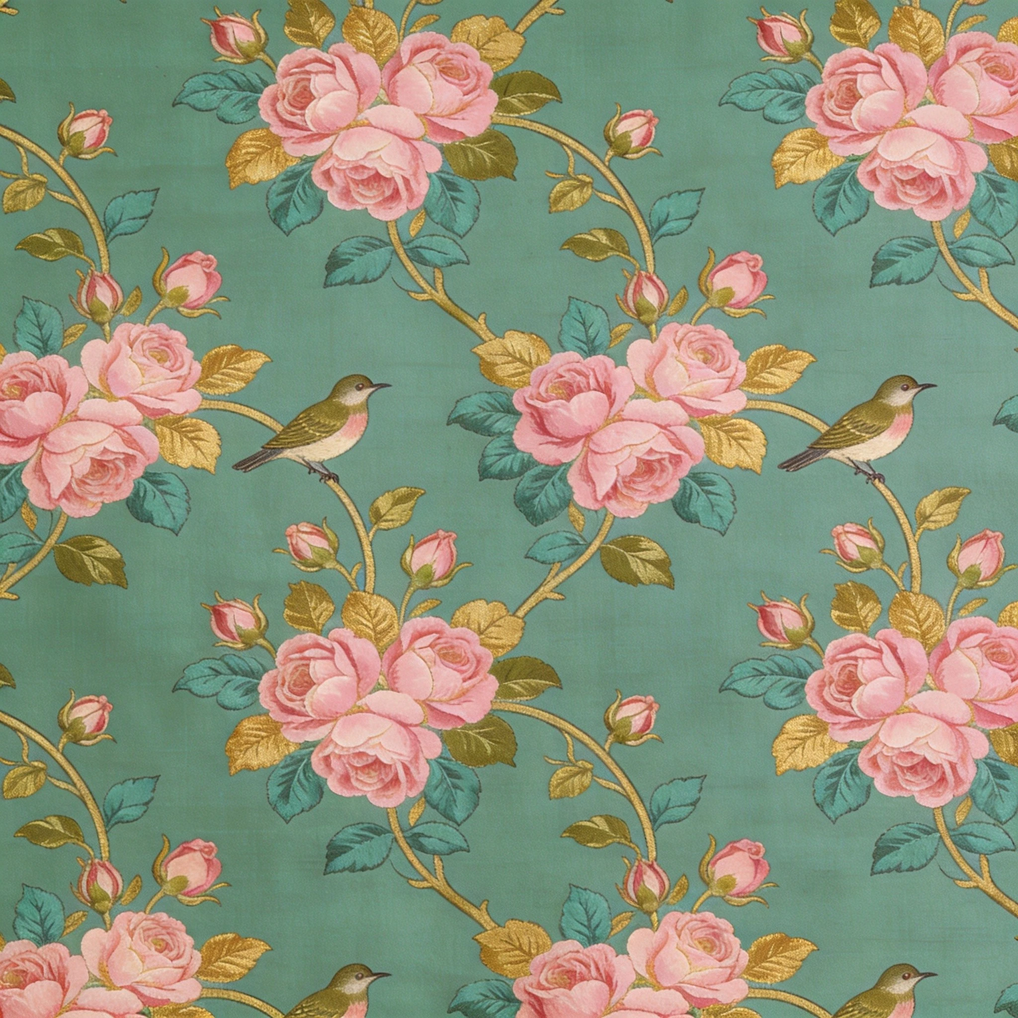 E16 Rose & Nightingale fabric
