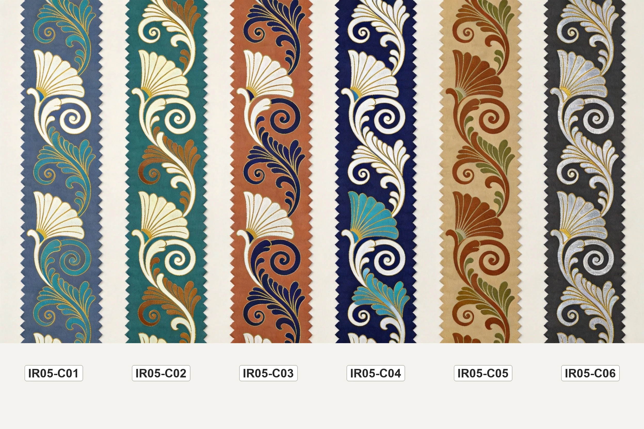 E17 Arabesque Palmette 6 colorways