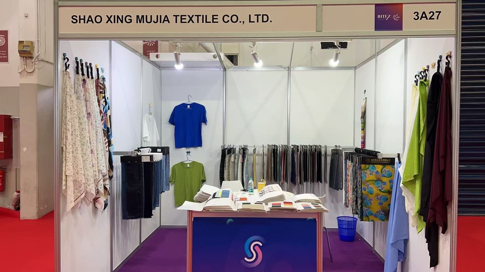 Shaoxing Mujia Textile Co., Ltd. - burnout velvet, stretch velvet, corduroy and wide-width prints - booth 3A27 at INTEX UAE 2023, Dubai World Trade Centre