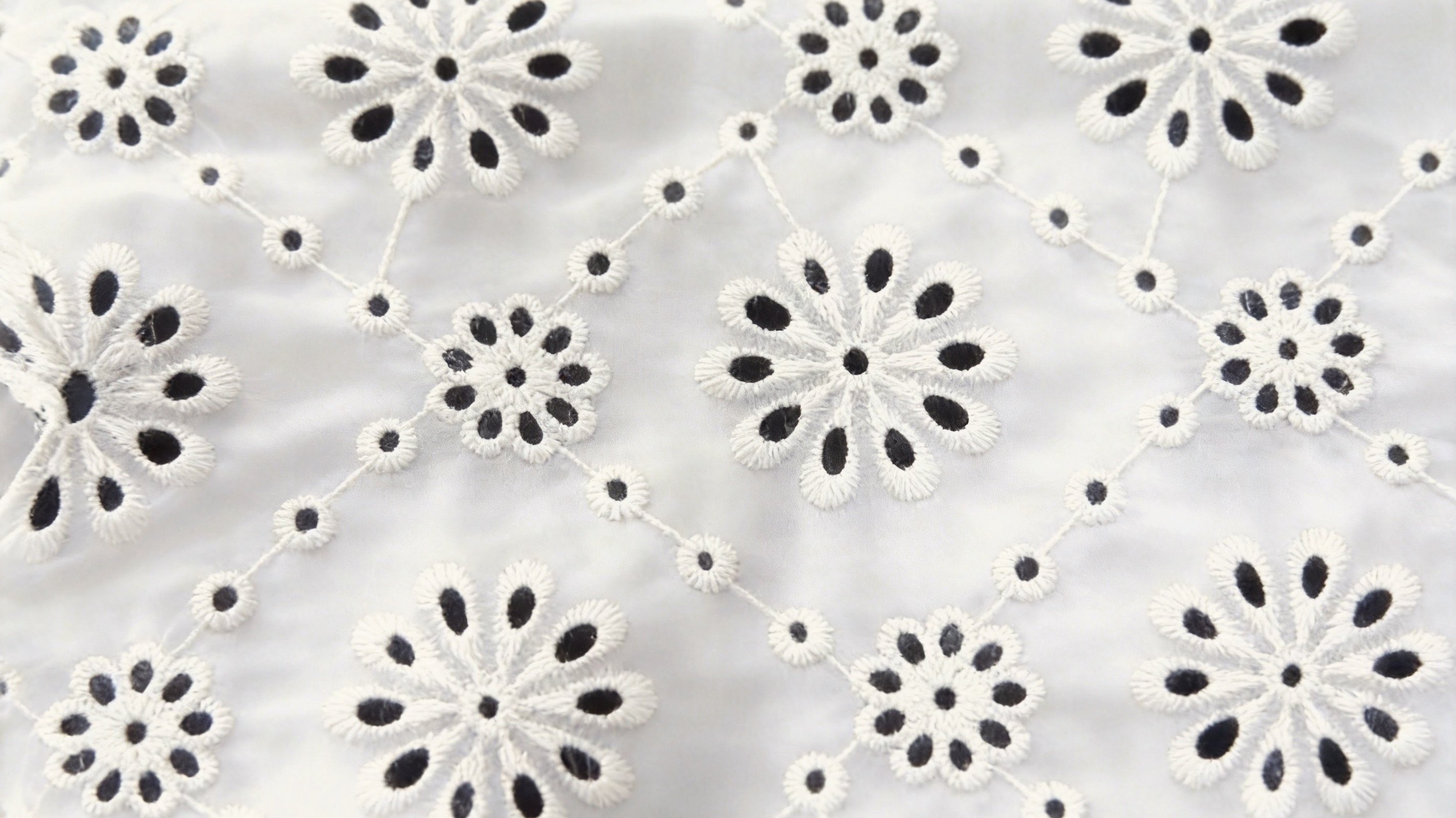 Broderie anglaise cotton eyelet embroidery fabric, 11 openwork patterns E-01 to E-11
