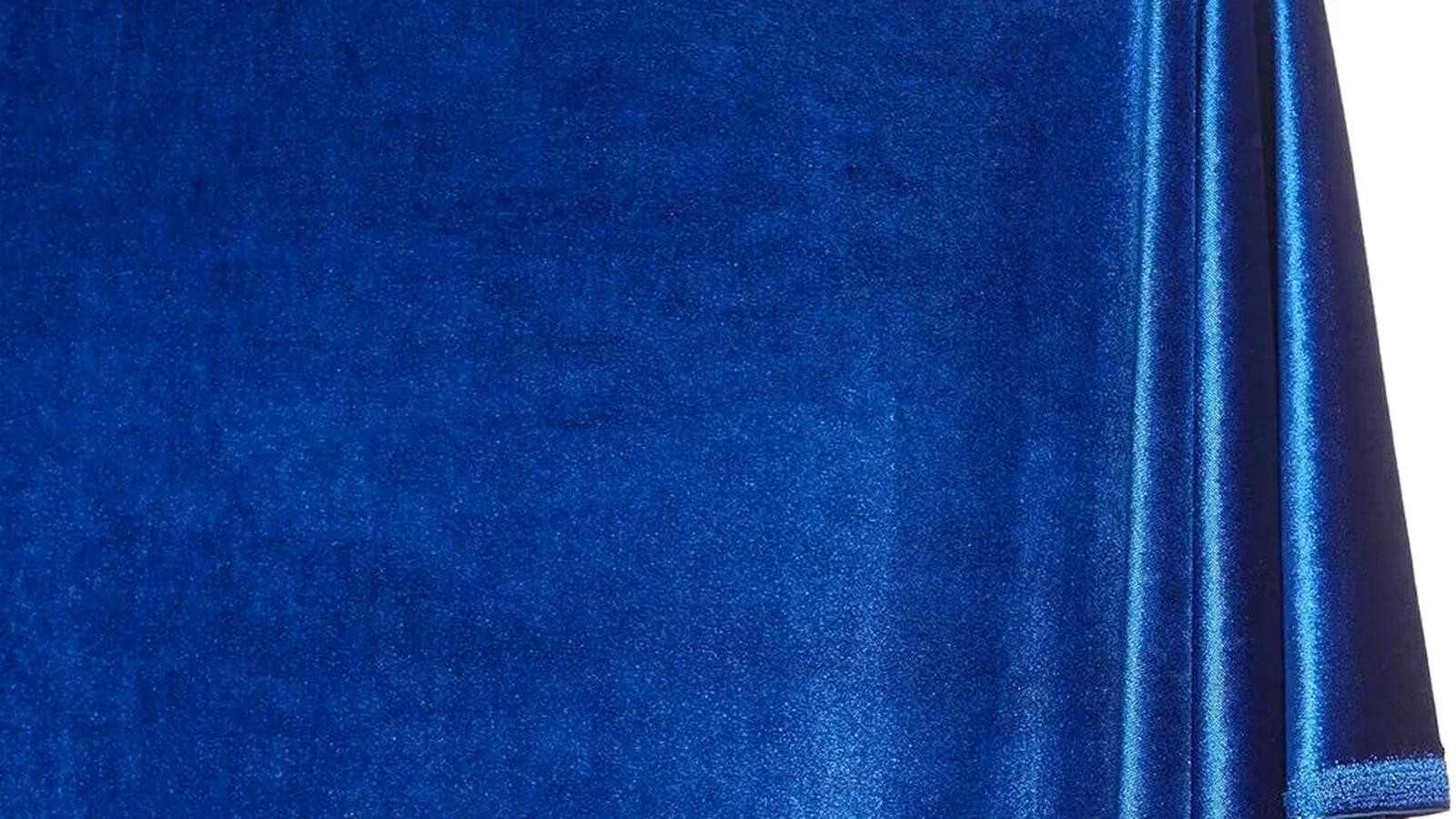 Royal-blue velvet drape