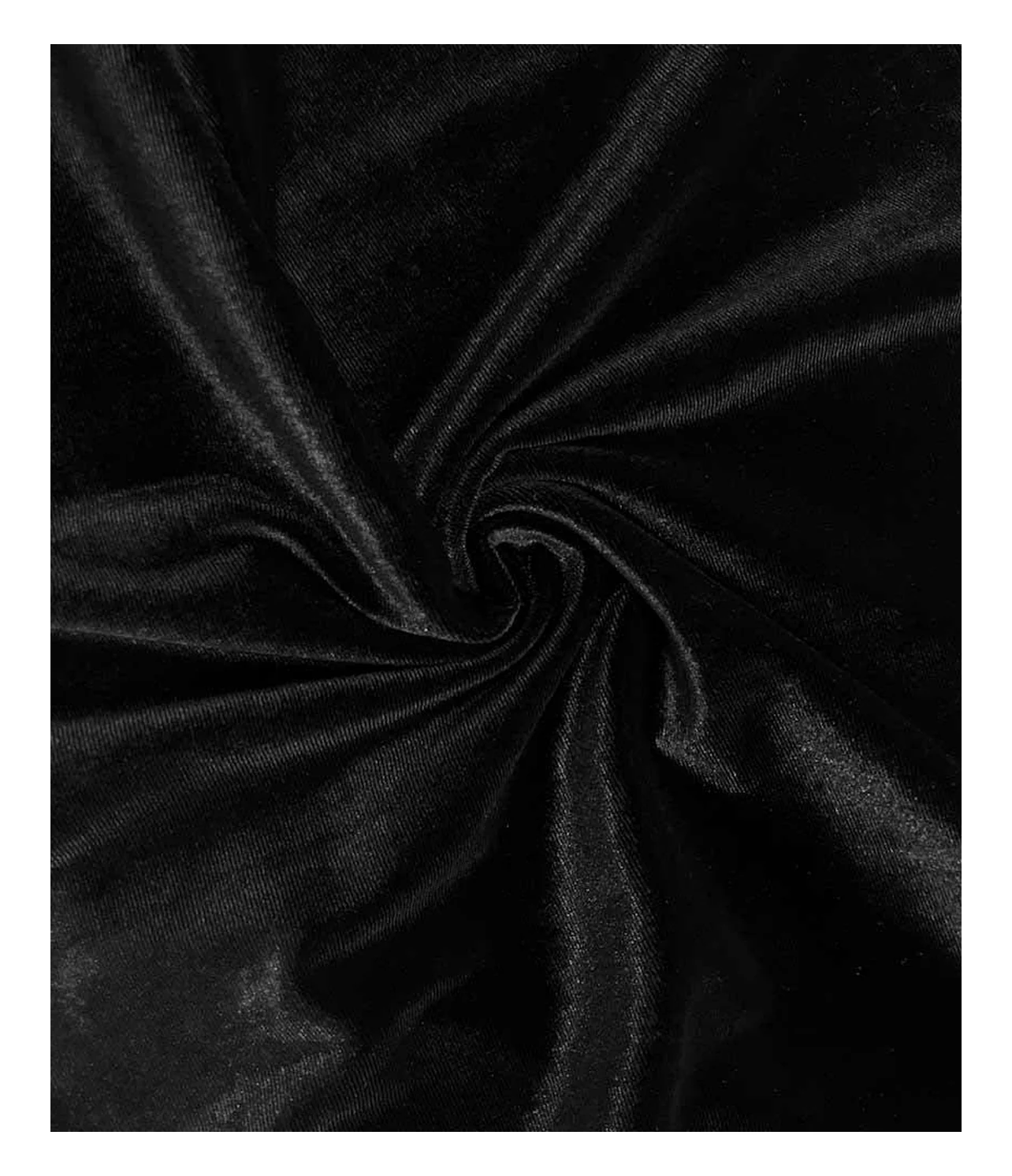 jet black solid dyed viscose velvet fabric
