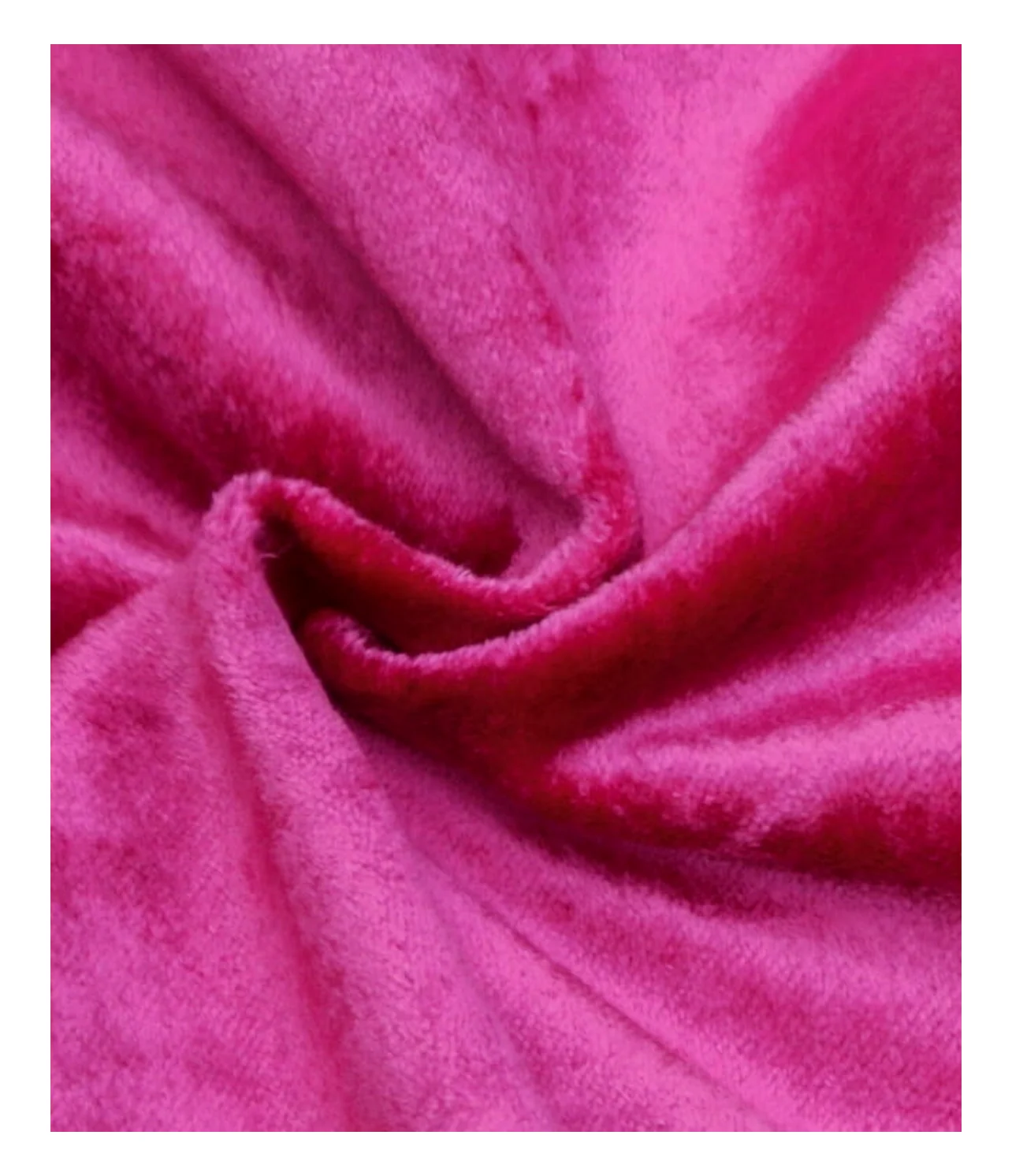 fuchsia solid dyed viscose velvet fabric