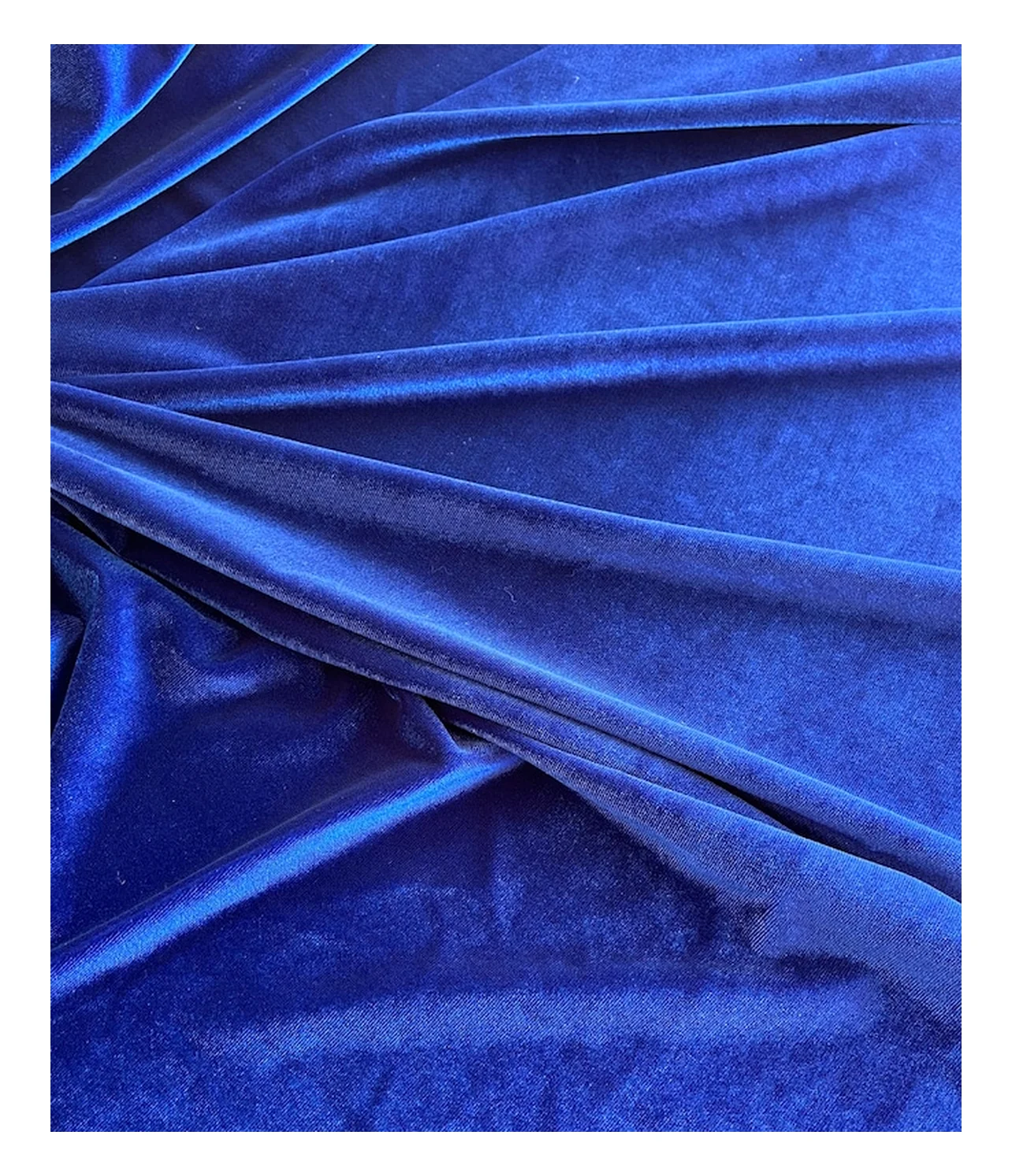 royal blue solid dyed viscose velvet fabric