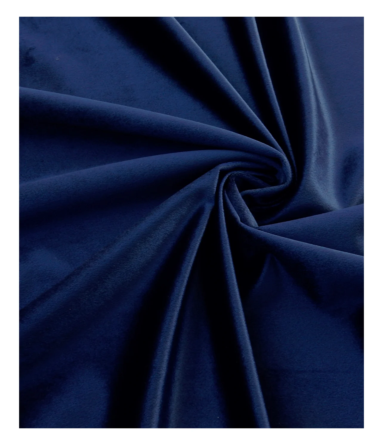 navy solid dyed viscose velvet fabric