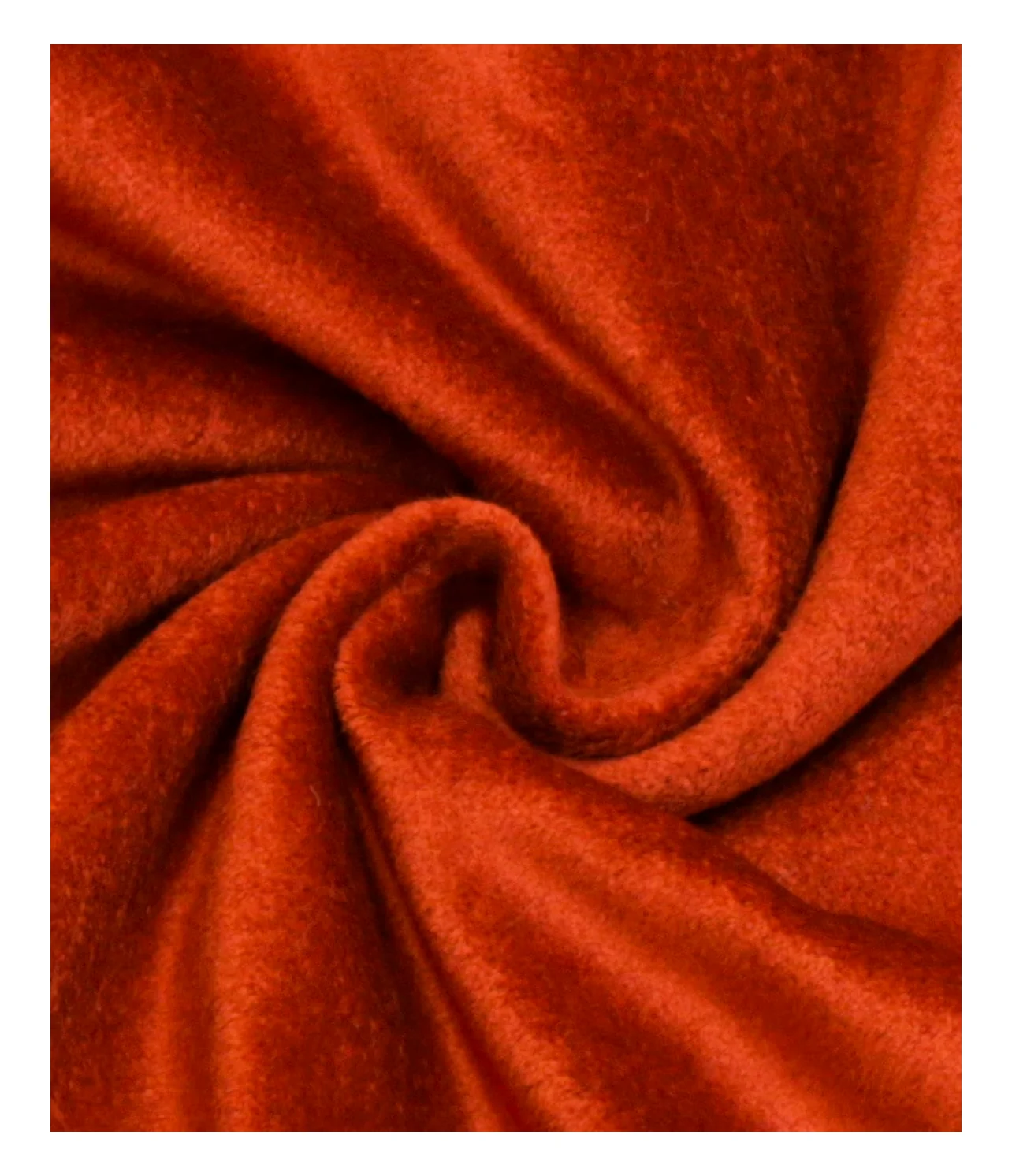 rust orange solid dyed viscose velvet fabric